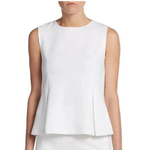Diane Von Furstenberg White Sleeveless Blouse
